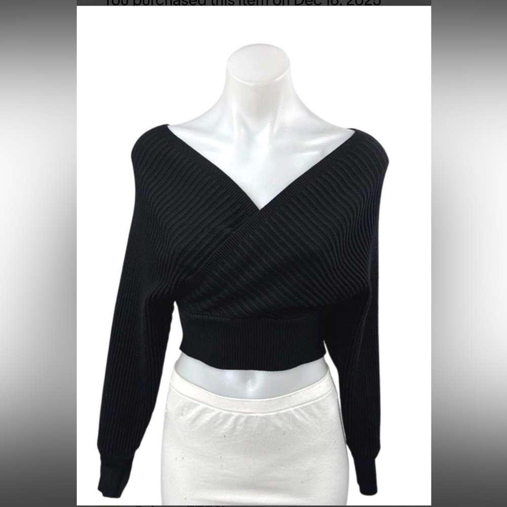 Elegant Black V-Neck Sweater